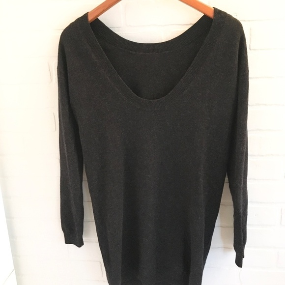 Aritzia Babaton Knit sweater dress Wool Cashmere Minimalist Charcoal Gray XS - Picture 2 of 11